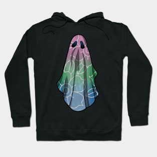 Polysexual Pride Flowery Ghost Hoodie